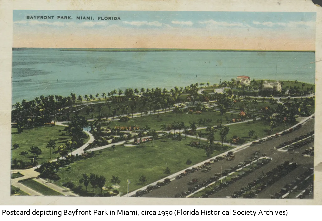 Bayfront Park Miami, 1930 Bayfront Park Miami, 1930