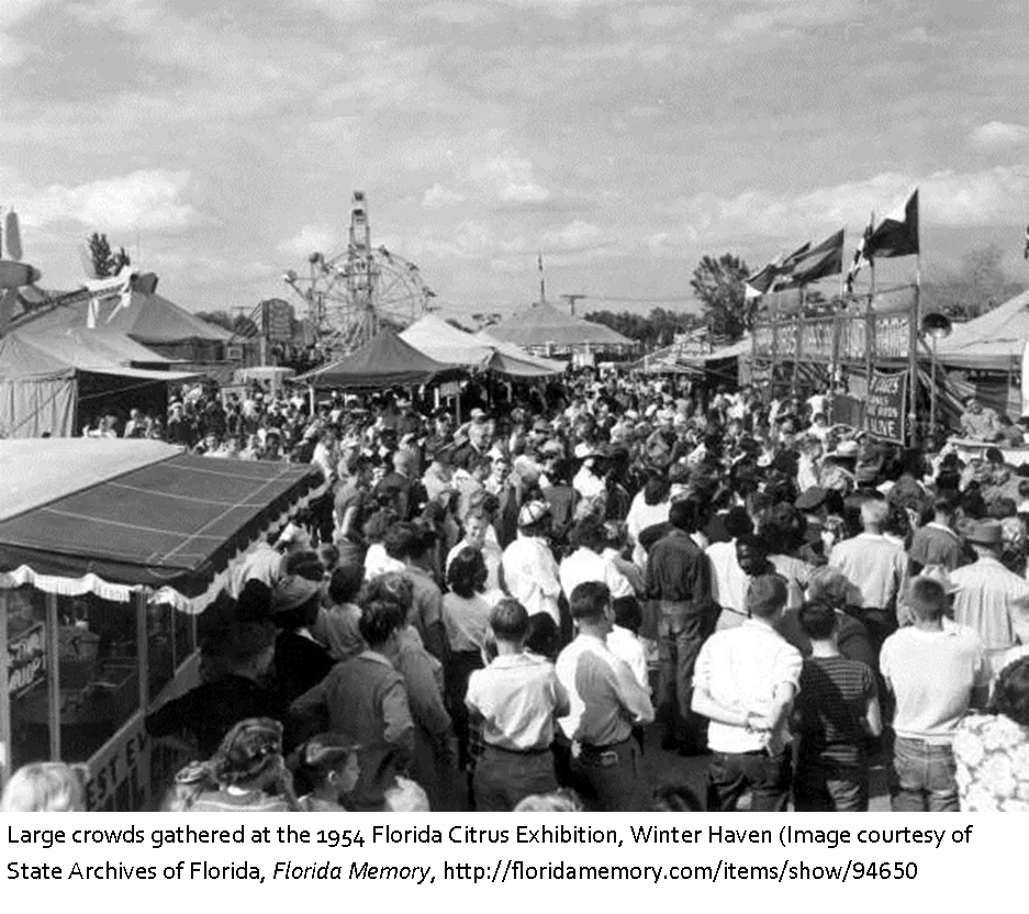 The Florida Citrus Exposition in Winter Haven, Florida was held. The Florida Citrus Exposition in Winter Haven, Florida was held.