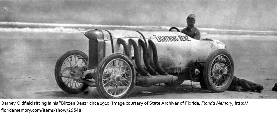 Barney Oldfield established a new land speed record